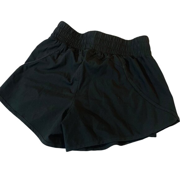 Black Athletic Running Shorts With spandex Liner Zippered Pocket - Picture 2 of 10